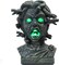 12 inch Electronic Animated Medusa Bust,Indoor/Outdoor Halloween Decoration(Brown - Snake Head)
